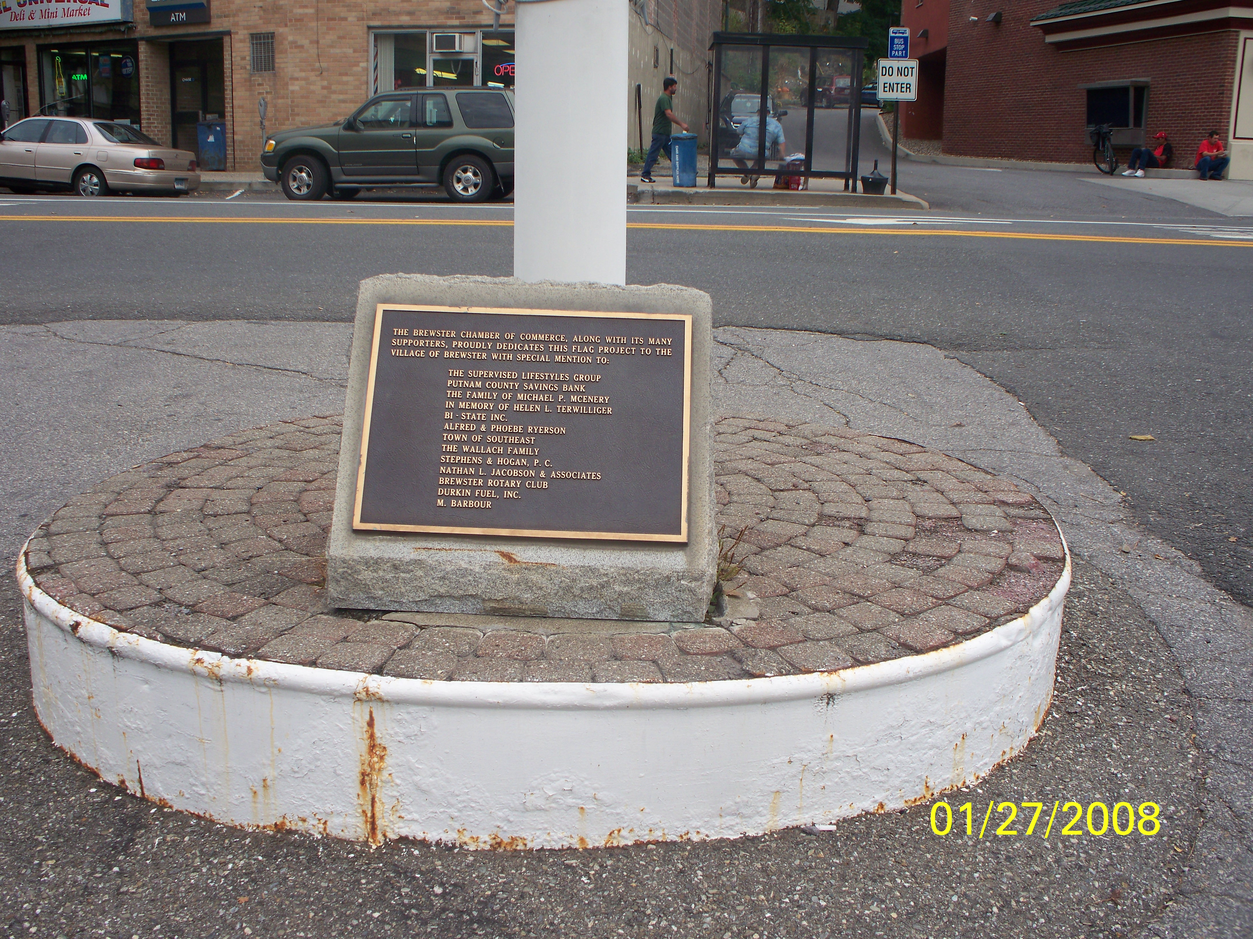 Flagpole Dedication downtown Brewster X